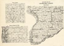 Crawford County Outline, Scott, Prairie du Chien, Wisconsin State Atlas 1930c